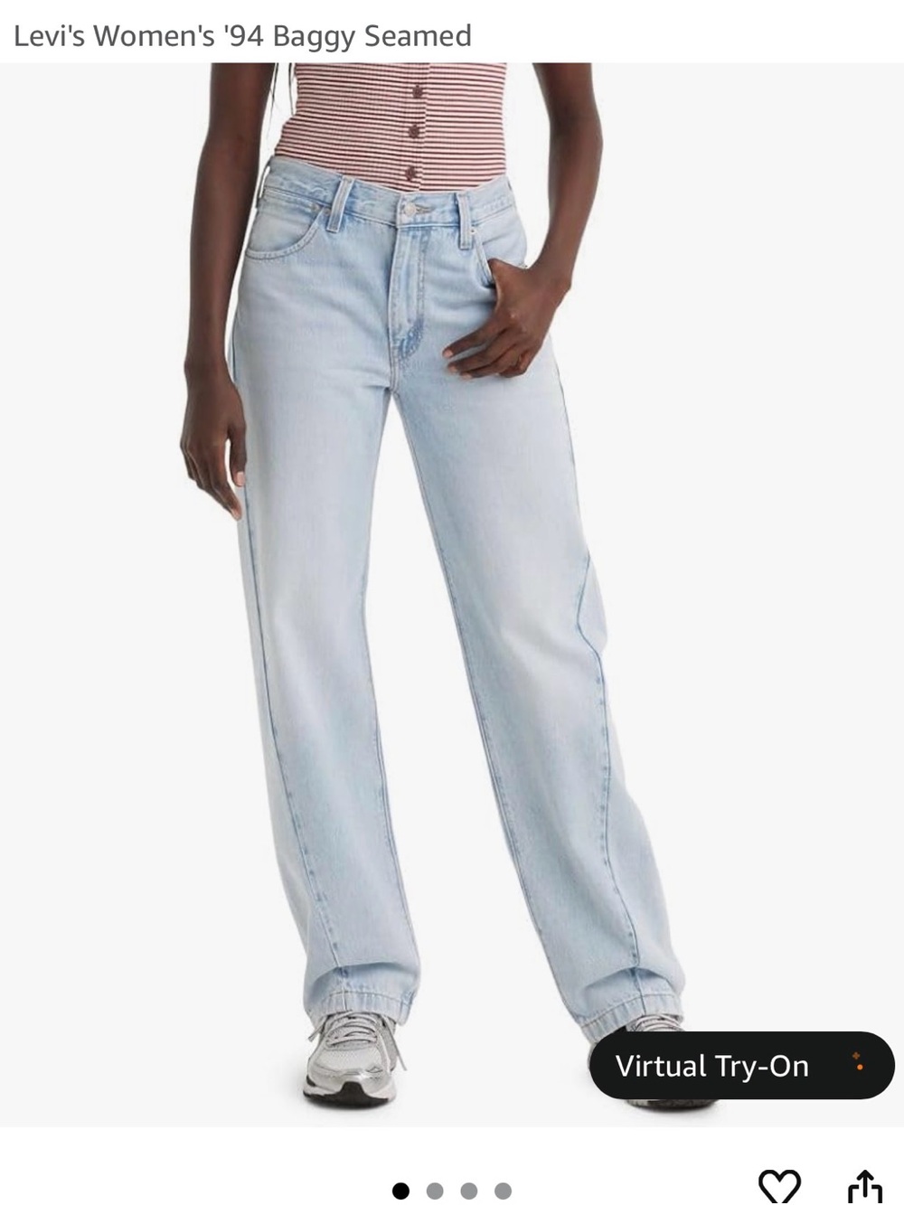 Levi's‎ Women's Baggy Seamed Jeans - Light Wash Blue ‘94